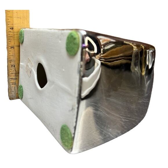 Vintage Jaru Post Modern Chrome Ceramic Bookends Sphere Abstract Metallic Retro - Picture 8 of 12